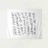 ストーリーを伝える – 感動的引用文作家の贈り物 タペストリー (正面(横))