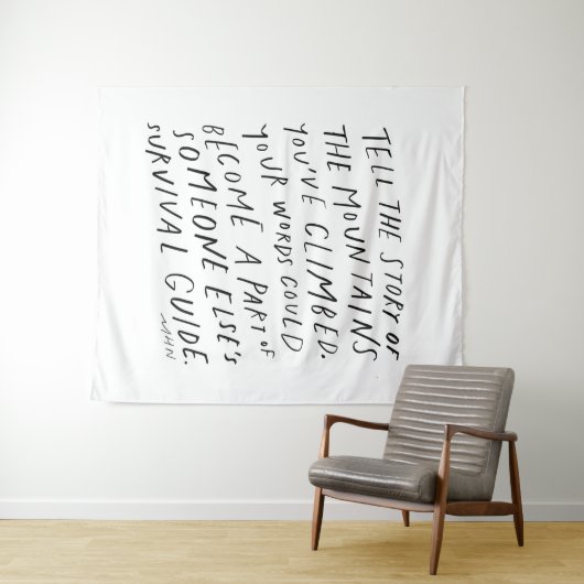 ストーリーを伝える – 感動的引用文作家の贈り物 タペストリー (インサイチュ(横))