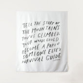 ストーリーを伝える – 感動的引用文作家の贈り物 タペストリー (正面)