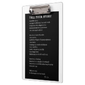 ストーリーを語る勇気の詩のポスターのウォールアートポスター クリップボード (左)