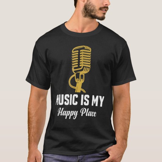 ストーリーを語るMIC Music Is My Happy Place Tシャツ (正面)