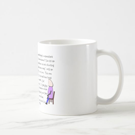 ストーリーアート"イギリス来ている"が--笑わされる コーヒーマグカップ (右)