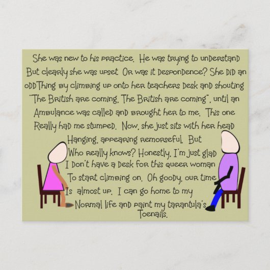 ストーリーアート「ブリティッシュ・ア来ーズ」笑わされる- ポストカード (正面)