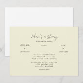 ストーリーイエロー結婚式招待状 招待状 (正面/裏面)