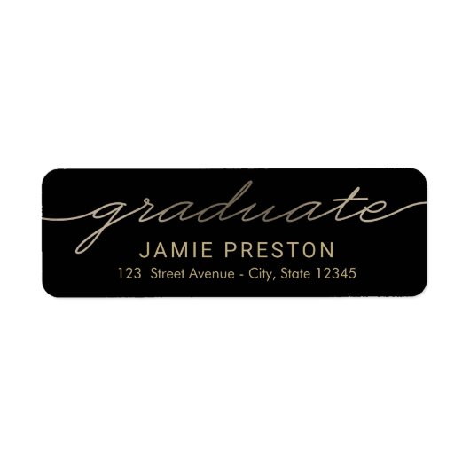 ストーリーグリッド編集可能カラー卒業住所 シール (正面)