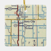 ストーリーシティIAヴィンテージマップ セラミックオーナメント (正面)