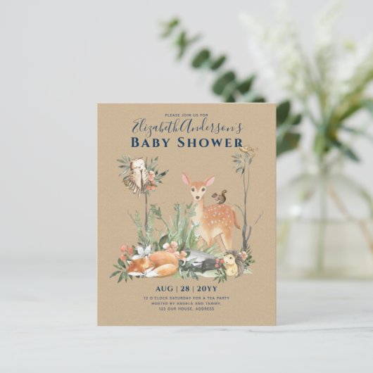 ストーリータイムウッドランド動物の森の赤ちゃんシャワーInvi (スタンド正面)