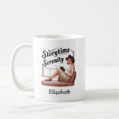 ストーリータイムセレニティブックラバー引用文 コーヒーマグカップ (左)