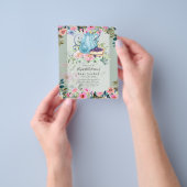 ストーリータイムティーパーティーベビーシャワー招待状 チラシ (手)