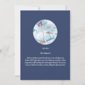 ストーリータイム海ライフベイビーシャワーブルーホエールインヴィータ 招待状 (裏面)