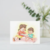 ストーリータイム – Little Loves Art ポストカード (スタンド正面)