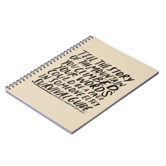 ストーリーテラーノートモーガンハーパーニコルズ引用文 ノートブック (左側)