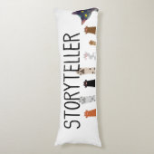 ストーリーテラー心地よい：キャットポーエド抱き枕 ボディピロー (正面縦)