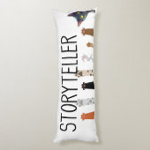 ストーリーテラー心地よい：キャットポーエド抱き枕 ボディピロー (裏面 (縦))