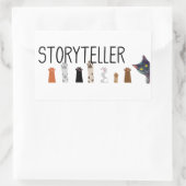 ストーリーテリングの手の仕事 – 作家のステッカー 長方形シール (バッグ)