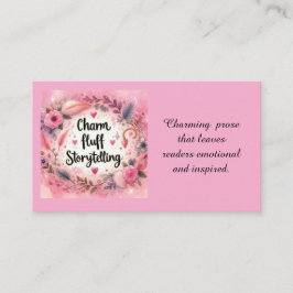 ストーリーテリングチャームピンクライター小説家 名刺