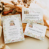 ストーリーブックおむつラッフルインサートカードワイルドフラワー エンクロージャーカード