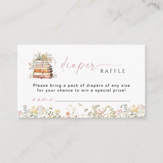 ストーリーブックおむつラッフル挿入リクエストガールフローラ エンクロージャーカード (正面)