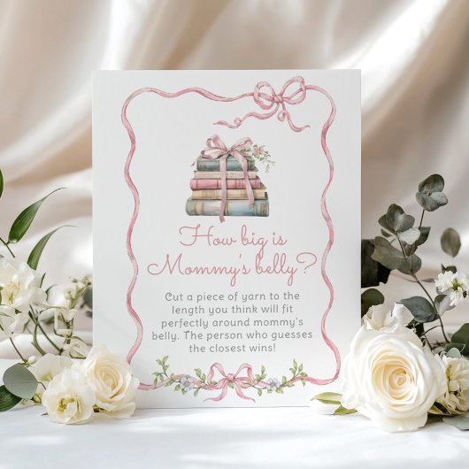 ストーリーブックのヴィンテージピンクボウどのように大きいmommys腹 ポスター