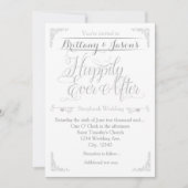 ストーリーブックの後の楽しい結婚式招待状 招待状 (正面)