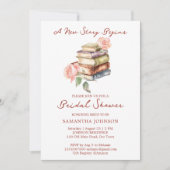 ストーリーブックの新しいチャプターブライダルシャワー 招待状 (正面)