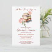 ストーリーブックの新しいチャプターブライダルシャワー 招待状 (スタンド正面)