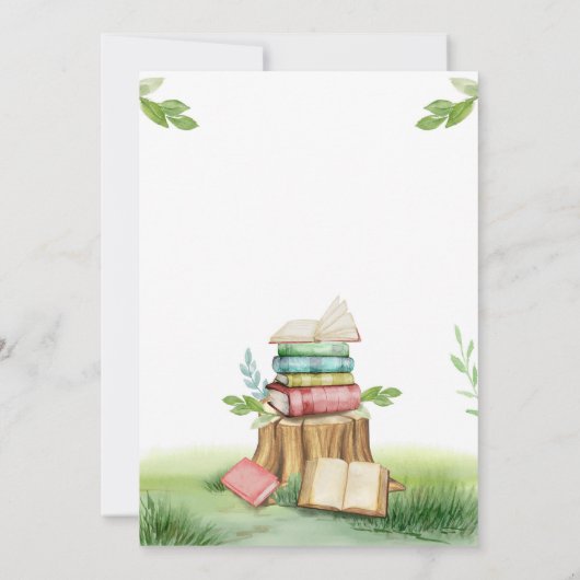 ストーリーブックの新しい章が開始サンキューカード 招待状 (裏面)