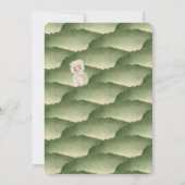 ストーリーブックの羊の赤ちゃんシャワー Sage Green 招待状 (裏面)