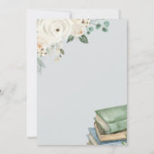 ストーリーブックをテーマにしたブックジェンダーニュートラル赤ちゃんシャワー 招待状 (裏面)