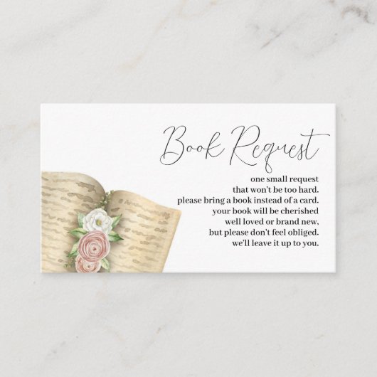 ストーリーブックをテーマにした新しいチャプターブックリクエスト エンクロージャーカード (正面)