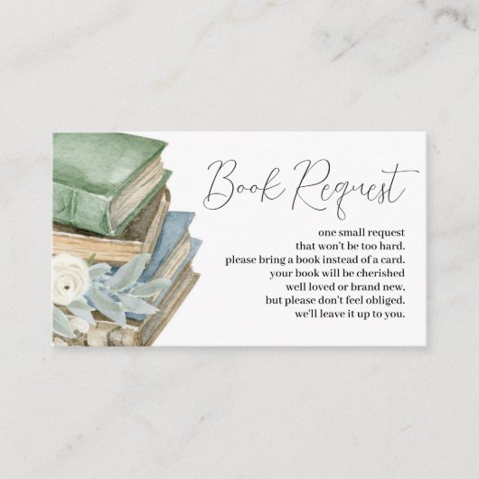 ストーリーブックをテーマにした新しいチャプターブックリクエスト エンクロージャーカード (正面)