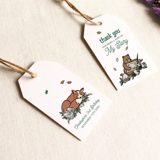 ストーリーブックをテーマにした誕生日 ギフトタグ