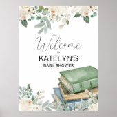 ストーリーブックをテーマにした赤ちゃんシャワー歓迎サイン ポスター (正面)