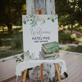 ストーリーブックをテーマにした赤ちゃんシャワー歓迎サイン ポスター