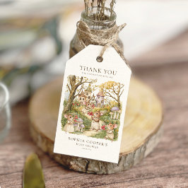 ストーリーブックアニマルズウォーター色ベビーシャワー ギフトタグ