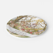 ストーリーブックアニマルズウォーター色ベビーシャワー ペーパープレート (アングル)