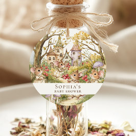 ストーリーブックアニマルズウォーター色ベビーシャワー ラウンドシール