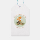 ストーリーブックウッドランドキツネベビーシャワーありがとう ギフトタグ (裏面)