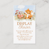 ストーリーブックウッドランドキツネベビーシャワー表示シャワー エンクロージャーカード (正面)