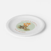 ストーリーブックウッドランドキツネベビーシャワー ペーパープレート (アングル)