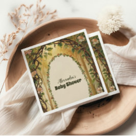 ストーリーブックウッドランドフォレストベビーシャワー スタンダードカクテルナプキン