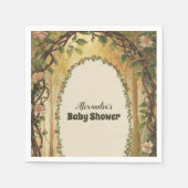 ストーリーブックウッドランドフォレストベビーシャワー スタンダードカクテルナプキン (正面)