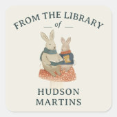 ストーリーブックウッドランドフレンズブックプレートシール スクエアシール (正面)