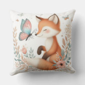 ストーリーブックウッドランドベビーキツネと蝶 クッション (裏面)