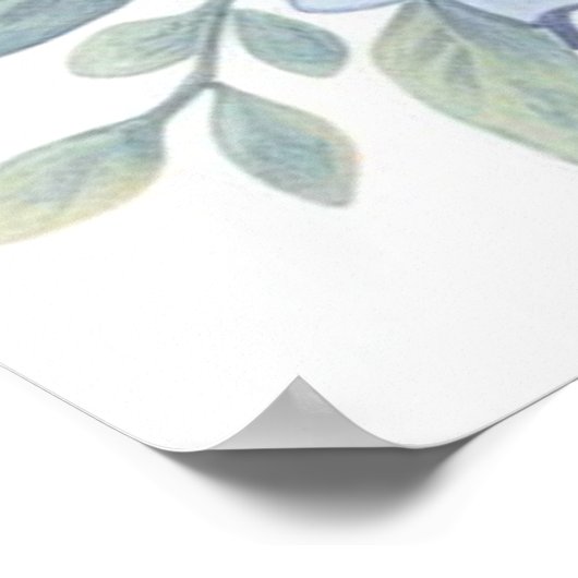 ストーリーブックウッドランドベビーズキリンとブルーバード ポスター (角)