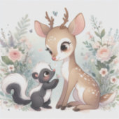 ストーリーブックウッドランドベビーズスカンクアンドディアー シール (正面)