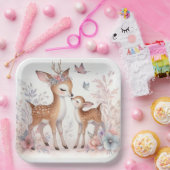 ストーリーブックウッドランドベビーディアラブ ペーパープレート (パーティー)