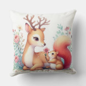 ストーリーブックウッドランドベビー鹿とチムンク クッション (裏面)