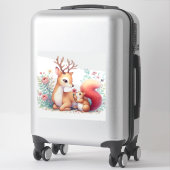ストーリーブックウッドランドベビー鹿とチムンク シール (スーツケース)
