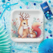 ストーリーブックウッドランドベビー鹿とチムンク ペーパープレート (パーティー)